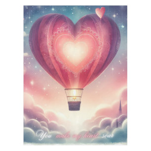 Cute colorful Valentine's Heart balloon Tablecloth
