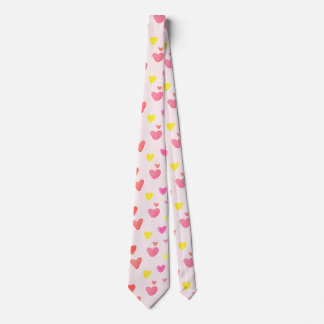 Cute Colorful Watercolor Hearts Pattern   Tie