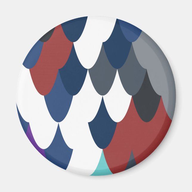 Cute colotful fish crust pattern apple watch band magnet (Front)