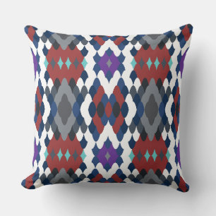 Cute colotful fish crust pattern cushion