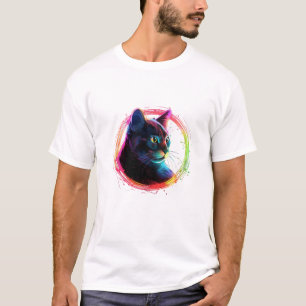 cute colour full cat design T-Shirt