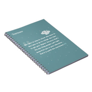 cute colour quotes with clouds and raindrops notebook