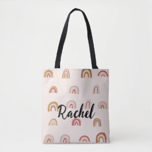 cute colour Rainbow personalised Tote Bag