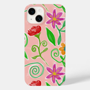 cute coloured flowers Case-Mate iPhone 14 case