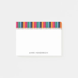 Cute Coloured Pencils Personalised Teachers Name Post-it Notes