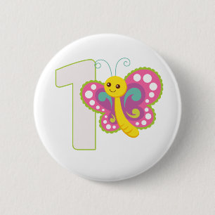 Cute Colourful #1 Butterfly 6 Cm Round Badge