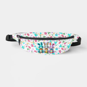 Cute, colourful 3 Easter bunny Bum Bags