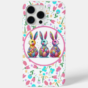 Cute, colourful 3 Easter bunny iPhone 15 Pro Max Case