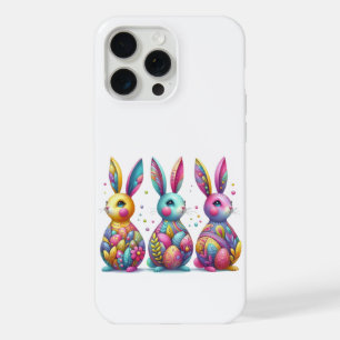 Cute, colourful 3 Easter bunny iPhone 15 Pro Max Case