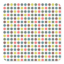 Cute colourful 70s pattern with polka dots
