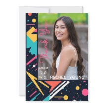 Cute Colourful 80s Retro Bright Graduation