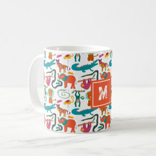 Cute Colourful Abstract Animals Kids Pattern Coffee Mug