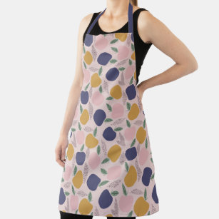 Cute Colourful Abstract Apple Pattern Print Apron