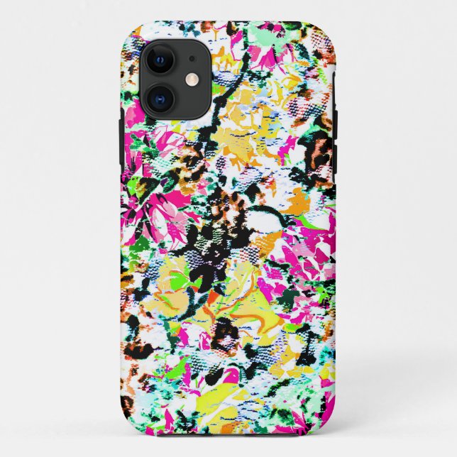 Cute colourful abstract floral Case-Mate iPhone case (Back)