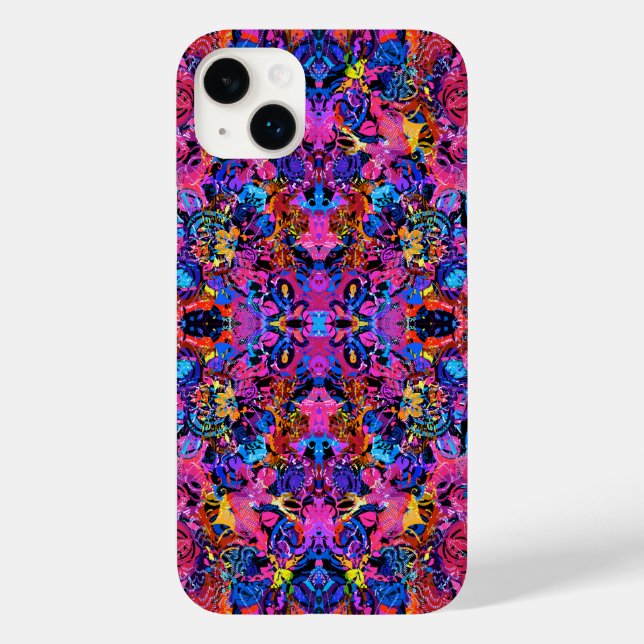Cute colourful abstract floral patterns Case-Mate iPhone case (Back)