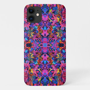 Cute colourful abstract floral patterns iPhone 11 case
