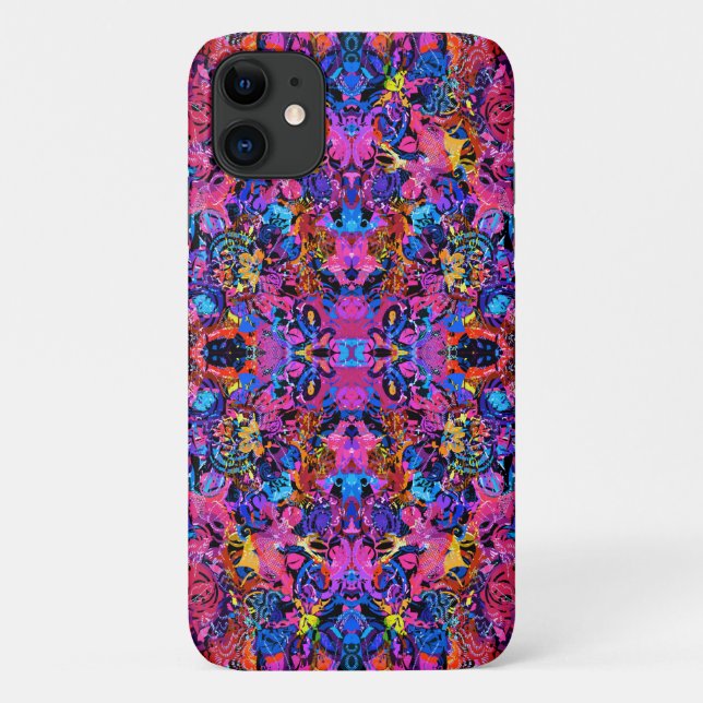 Cute colourful abstract floral patterns Case-Mate iPhone case (Back)
