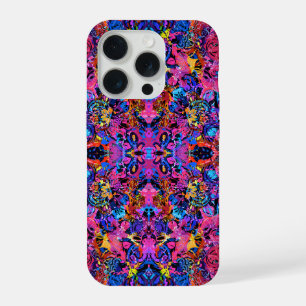 Cute colourful abstract floral patterns iPhone 15 pro case