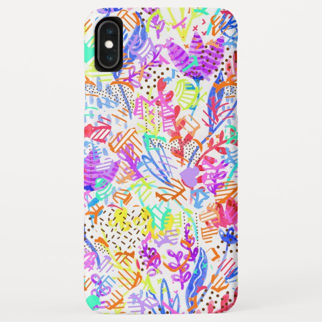 Cute colourful abstract flowers patterns Case-Mate iPhone case (Back)