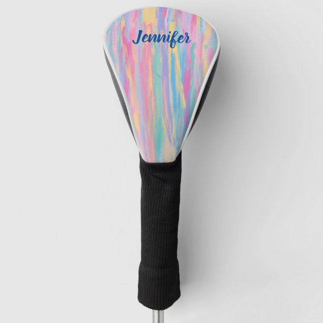 Cute Colourful Abstract  Golf Head Cover (Front)