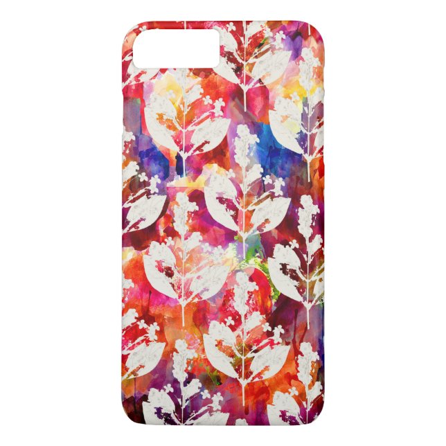 Cute colourful abstract leaves patterns Case-Mate iPhone case (Back)