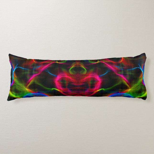 Cute colourful abstract lines  body cushion (Front)