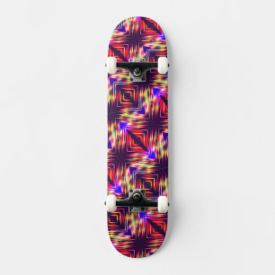 Cute colourful abstract lines skateboard