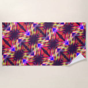 Cute colourful abstract lines throw pillow iPhone Beach Towel