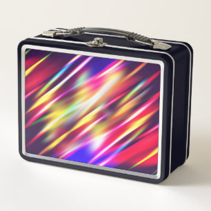 Cute colourful abstract lines throw pillow iPhone  Metal Lunch Box