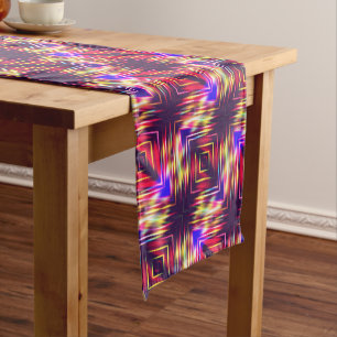 Cute colourful abstract lines throw pillow iPhone Short Table Runner
