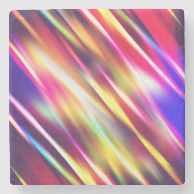 Cute colourful abstract lines throw pillow iPhone  Stone Coaster (Front)