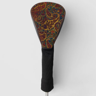 Cute colourful abstract marble golf head cover