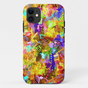 Cute colourful abstract paint iPhone 11 case
