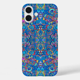 Cute colourful abstract painting flowers iPhone 16 plus case