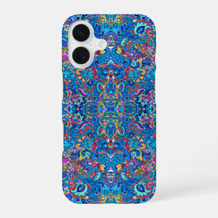 Cute colourful abstract painting flowers iPhone 16 case