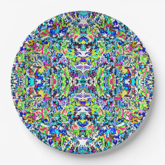 Cute colourful abstract painting paper plate
