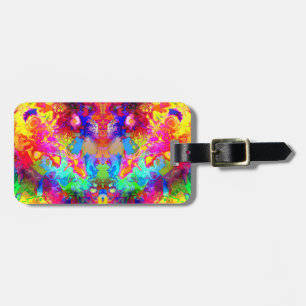 Cute colourful abstract phantom throw pillow luggage tag