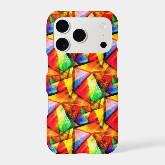 Cute colourful abstract seamless triangles pattern (Back)