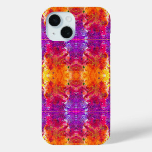 Cute colourful abstract splatter paint iPhone 15 case