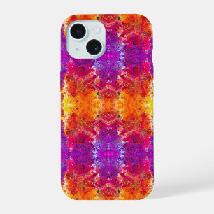 Cute colourful abstract splatter paint iPhone 15 case