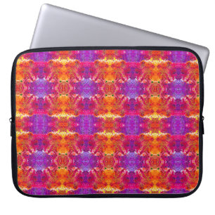 Cute colourful abstract splatter paint laptop sleeve