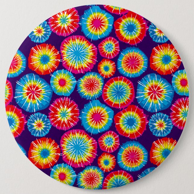 Cute colourful abstract suns patterns 6 cm round badge (Front)