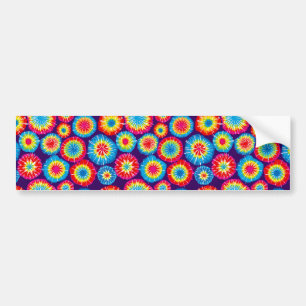 Cute colourful abstract suns patterns bumper sticker
