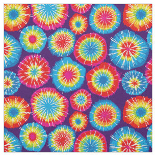 Cute colourful abstract suns patterns fabric