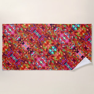 Cute colourful abstract swirl paint Case-Mate iPho Beach Towel