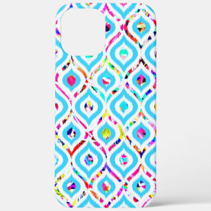 Cute colourful abstract zigzag patterns iPhone 12 pro max case