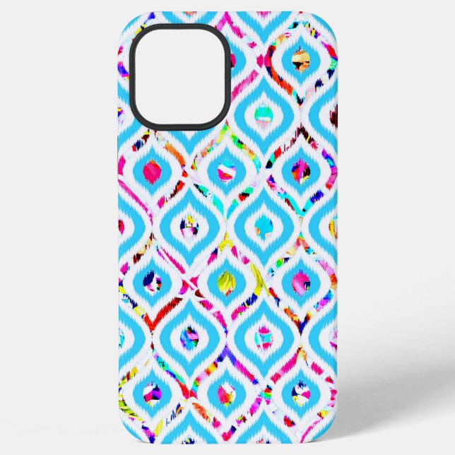 Cute colourful abstract zigzag patterns iPhone case (Back)
