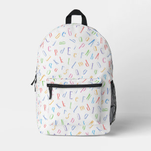 Cute Colourful Alphabet Pattern  Printed Backpack