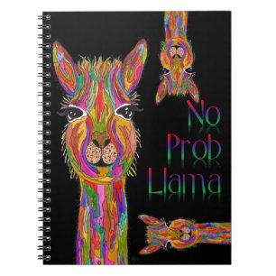 Cute, Colourful and Funny Llama Spiral Notebook