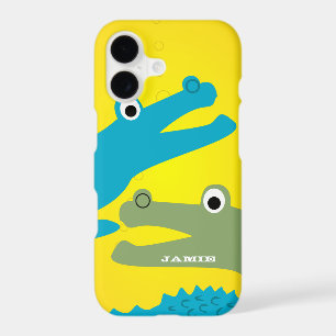 Cute Colourful Aqua and Yellow Alligator iphone 5
